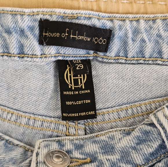House Of Harlow 1960 Button Fly High Rise Jean Shorts Women's 29 - Picture 4 of 8
